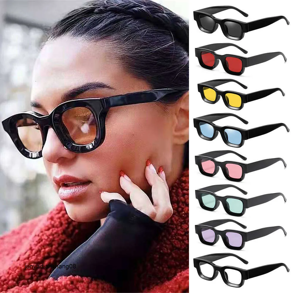 Óculos de sol polarizados femininos retângulo masculino óculos de sol grosso quadro quadrado proteção ao ar livre tons de tendência