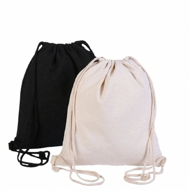 Sac en toile Épaules Cordon Bundle Poches Personnalisé Creative Shop Étudiant Sac À Dos Sac Cott Pochette 34 * 43 cm w5gv #