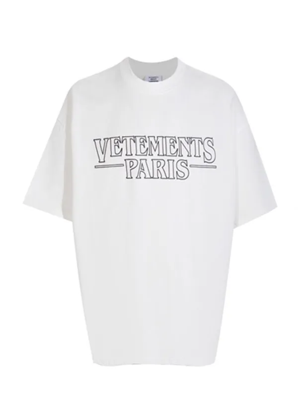 خطاب Vetements طباعة Tee Black Coll Sleeves Men Women Summer Hip Hop Hop Street Skateboard T-Shirt