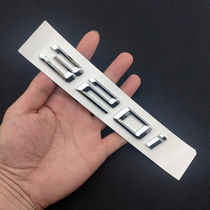 3D Chrome Letters Glue Sticker for BMW 116i 120i 118i 120d 316i 318i ...