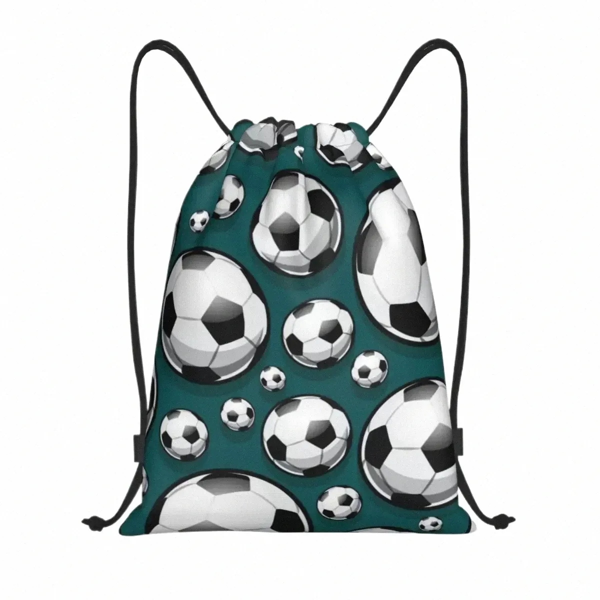 Sacs à cordon personnalisés à motif de ballon de Football, sac à dos de rangement léger pour femmes et hommes, sport de Football, Y21s #