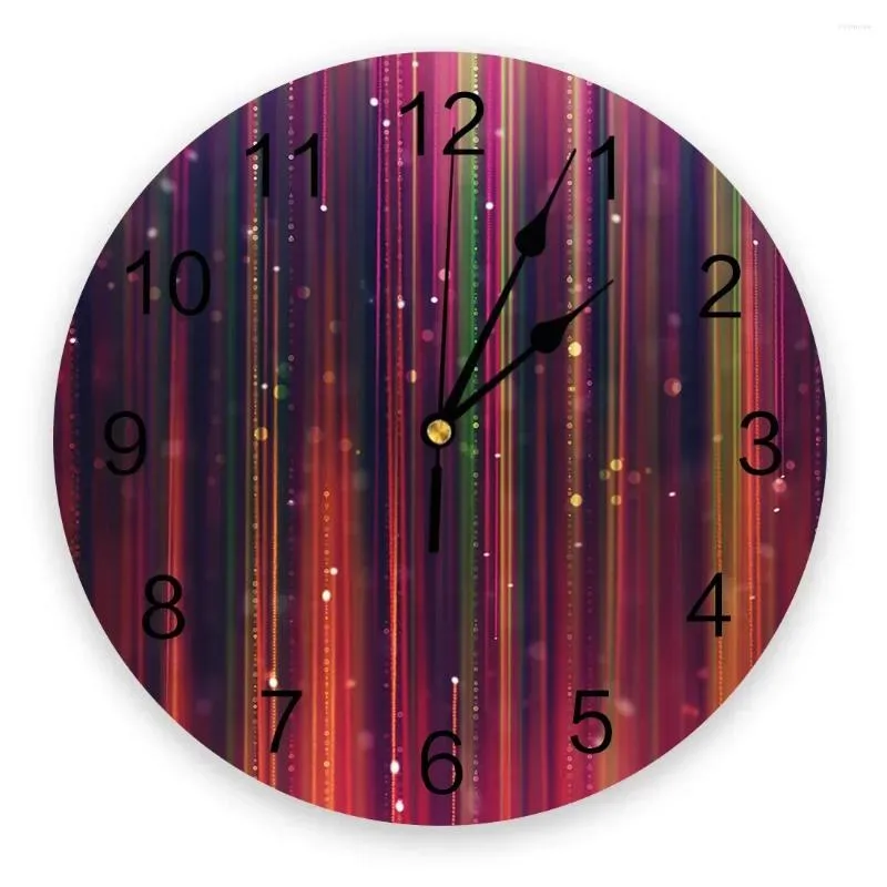 Zegary ścienne Streszczenie Neon kolorowy zegar nowoczesny design salon dekoracja kuchnia Niemowa zegarek domowy wystrój wnętrza