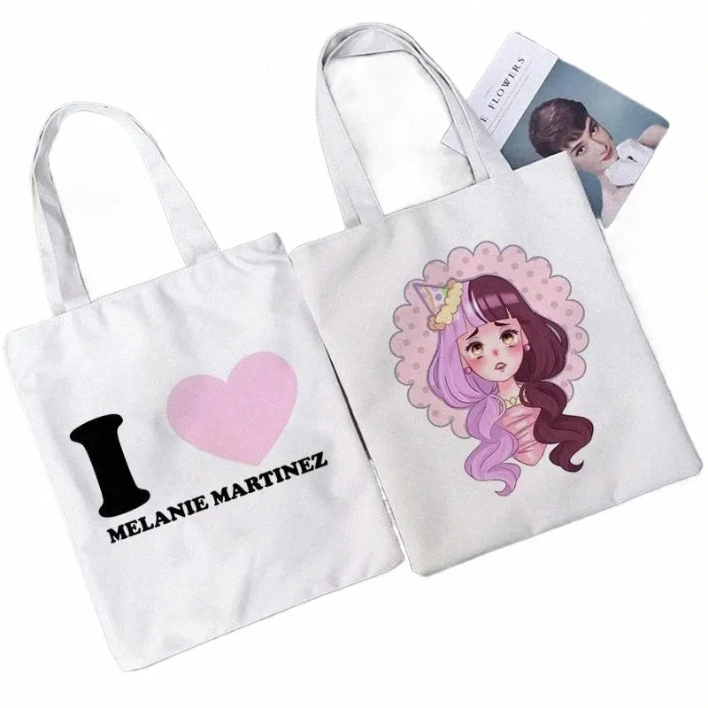 Melanie Martinez Streetwear Kawaii Cry Baby Femmes Sacs à bandoulière Casual Shop Sac fourre-tout Sacs à main Femmes Sac en toile élégant G0xE #