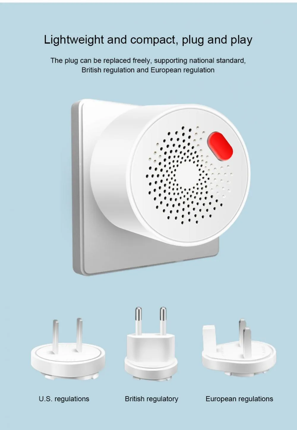 Smart Home Security Gas Leakage Alarm Detector Sensor, Tuya Zigbee/WiFi ...