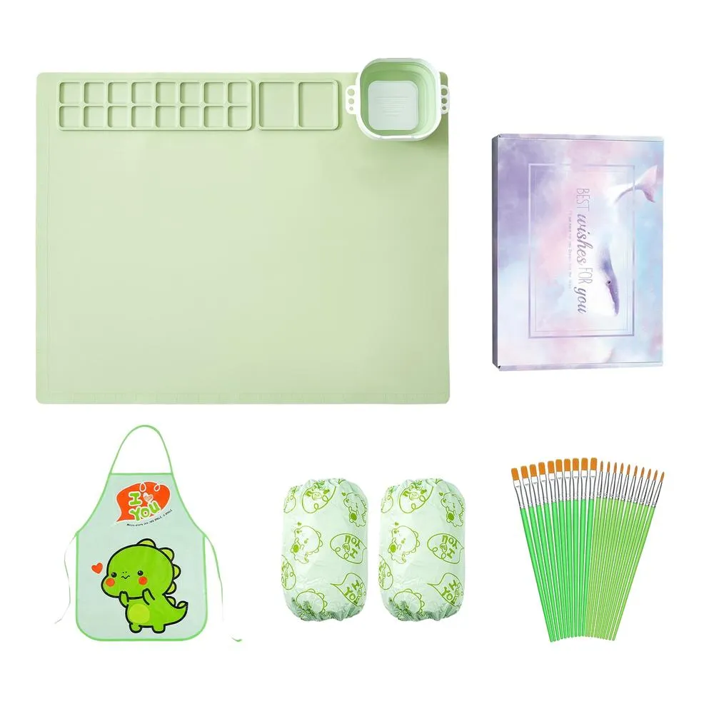 Silicone Mat for DIY Color Mixing, Painting, Clay Projects - Washable ...