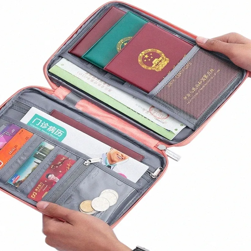 hot Travel Wallet Family Passport Holder Creative Waterproof Document Case Organizer Travel accories Document Bag Cardholder p04S#