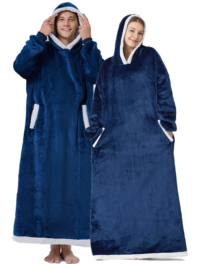 Winter Fleece Oversized Hoodie Blanket Hoodie Amazon With Sleeves Warm And Casual Couples Sweatshirt From Ddmydesign 64.96 DHgate.Com