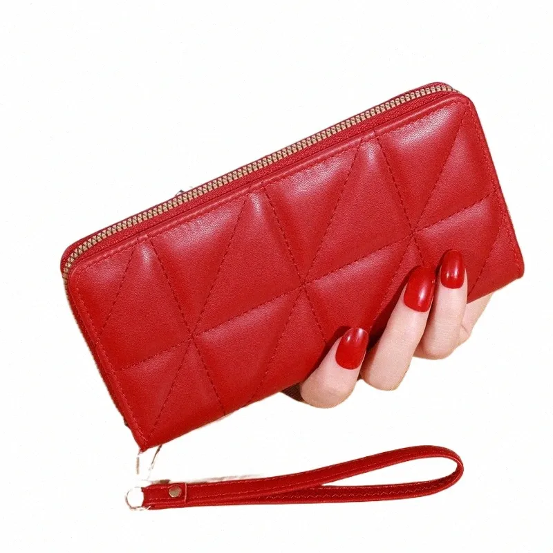 Kvinnors lyxplånbok, multifunktionspu-läder LG-plånbok, plånbok, businkorthållare, handväska, 2023 E4C7#