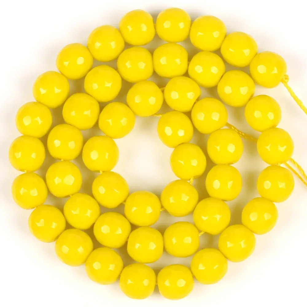 STONE BEAD RING 4 MM YELLOW JADE STONE BEAD RING 4 MM YELLOW JADE