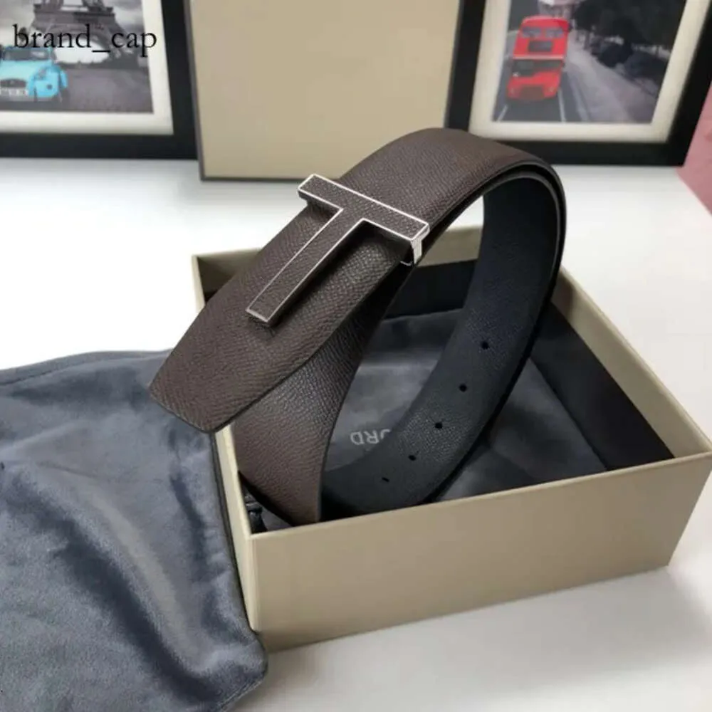 Tom Fords Luxury Designer Tom Belt New Men Clothing Accessories Belts Big T Buckle Fashion Women High Quality 3A+ Genuine Leather Waistband with Box and Dustbag 6041