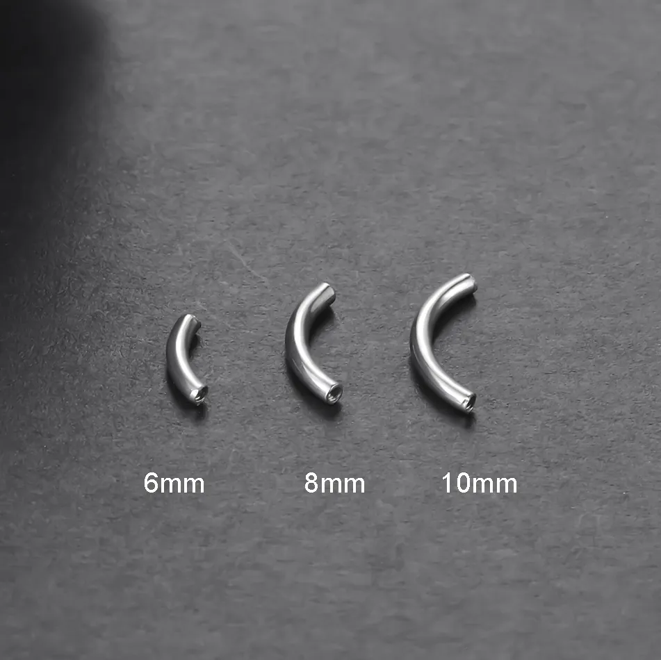 Titanium Internal Thread Curved Barbell Piercings 16G... From Ddmyday ...
