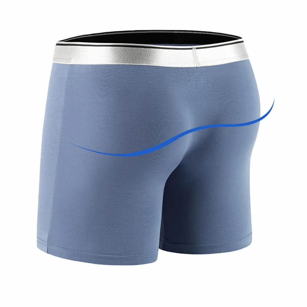 Hommes sous-vêtements modaux Longues jambes boxer u convex tronc sport bulge houle bliss Brief