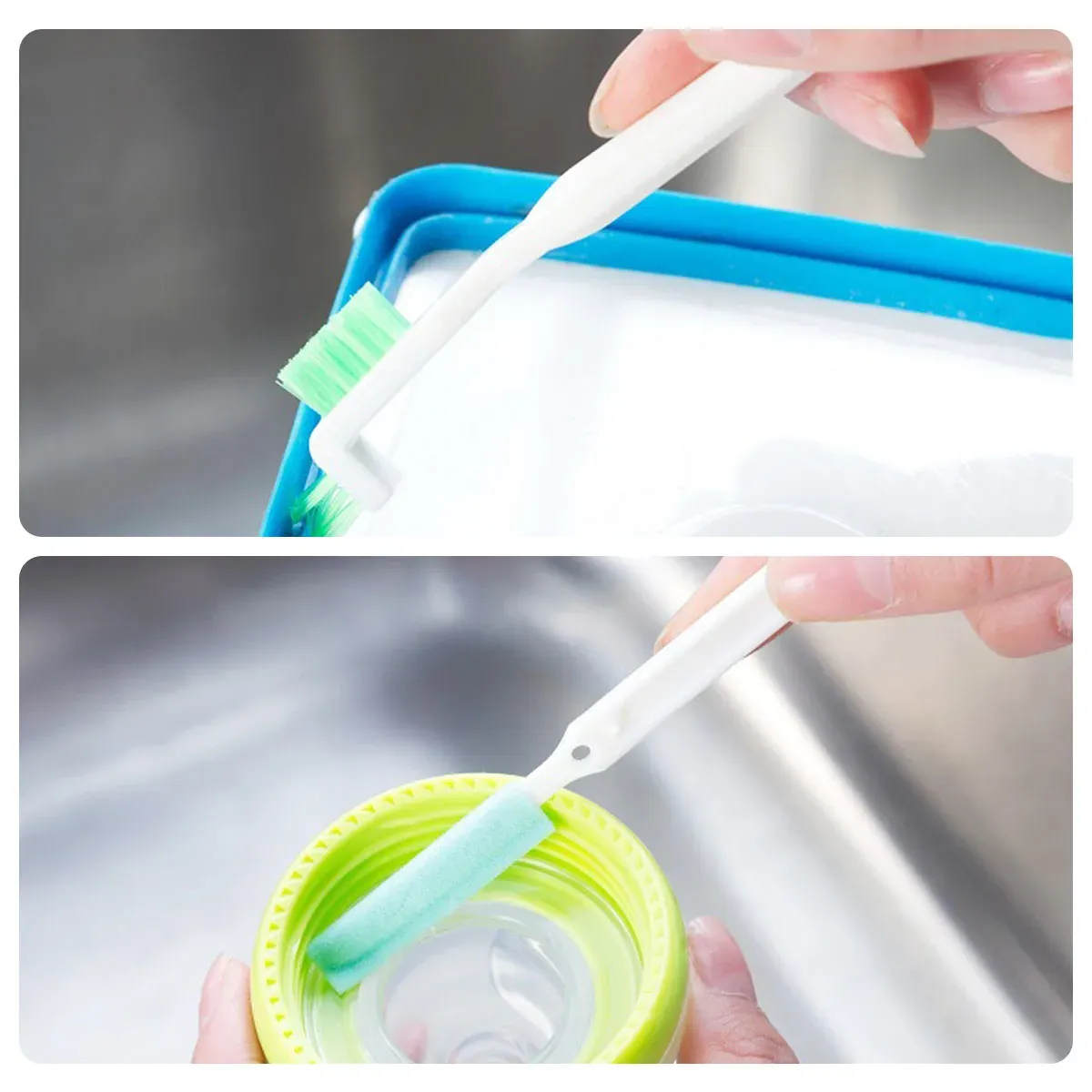 Hard Bristle Crevice Cleaning Brush Set - Multifunctional Gap Scrub Brushes For Household Use, Kitchen, Bathroom, Vehicle, Faucets, Windows, And More