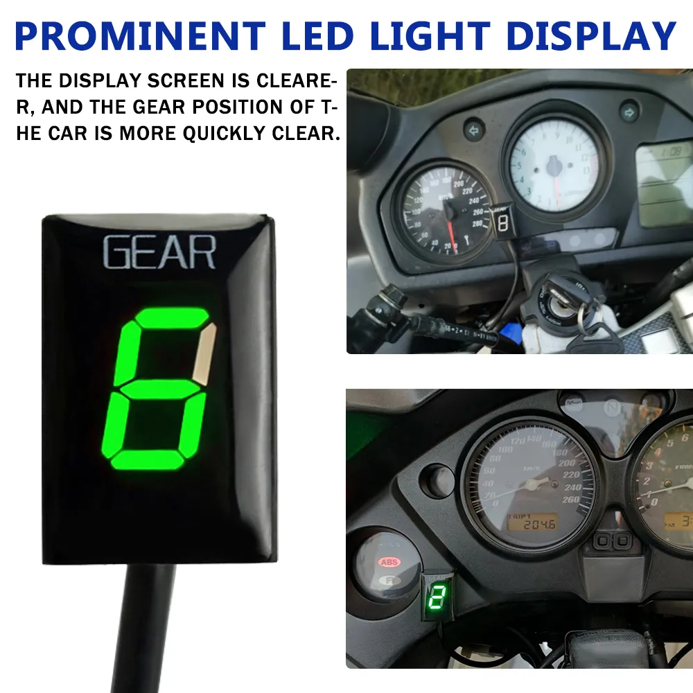 Motorcycle Digital Gear Indicator - 6-Speed, Waterproof, Plug & Play For Yamaha Models