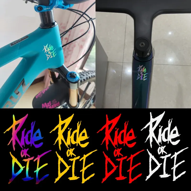 Lot de 10 autocollants pour cadre de vélo, effet 3D, super lumineux, réfléchissant, amovible, pour VTT, vélos de route, véhicules de descente DH et même scooters (noir 1