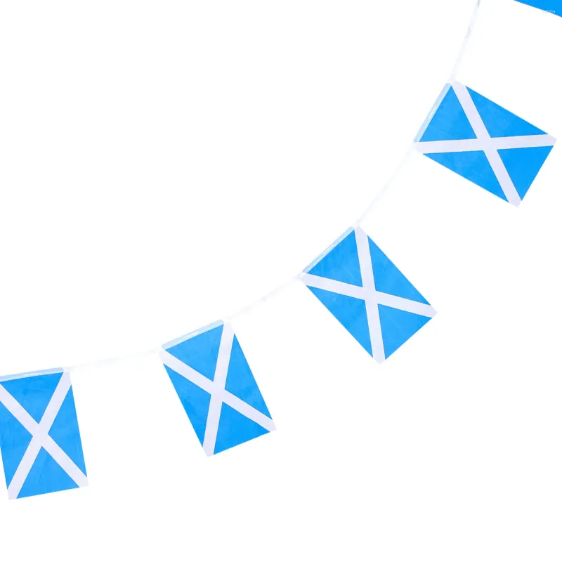 Décoration de fête Scotland String Flags décor Sports Club Emblems Tire la bannière de fanion écossais en polyester écossais suspendu