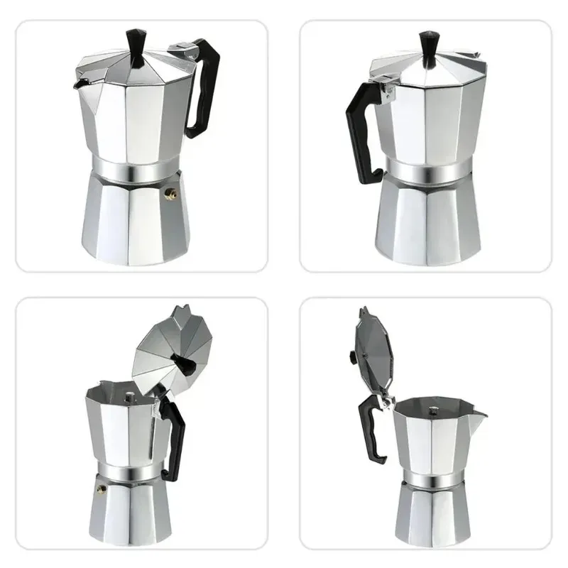 2024 50ml 1 كوب وعاء قهوة الألومنيوم 50 مل 1 كوب صانع القهوة إسبرسو percolator stovetop mocha pot