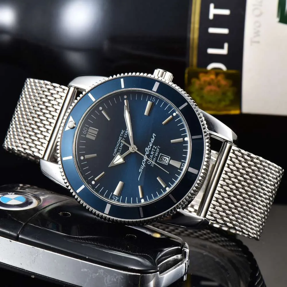 Montre à Quartz à trois aiguilles pour hommes, boîtier en acier allié avec fonction calendrier, produits complets, 2023