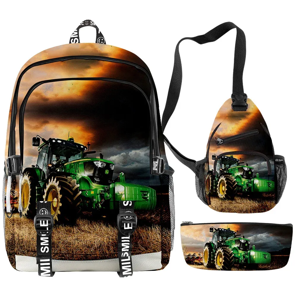 Рюкзаки мода детские детские школьные сумки устанавливают новшество трактор