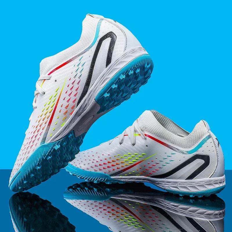 Men Soccer Shoes Adult Kids TF/FG High Ankle Football Boots Cleats