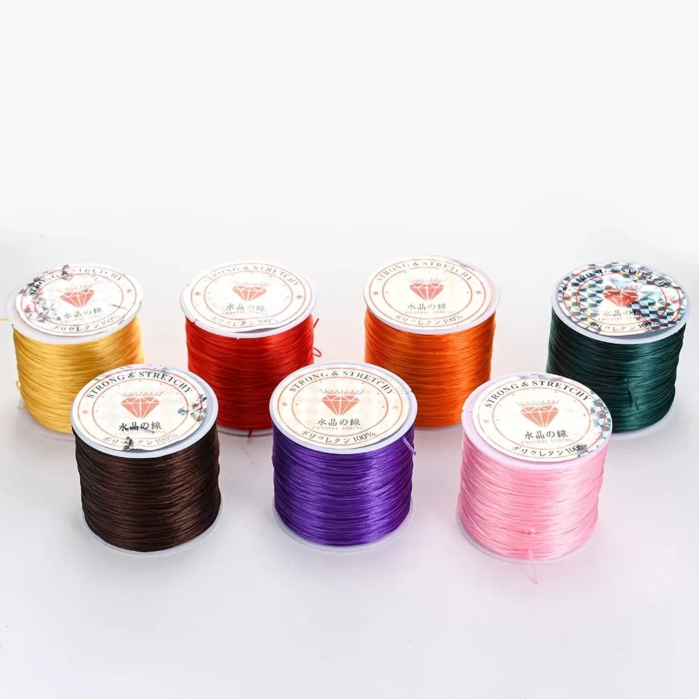 3-1.5mm Elastic Cord Beading Thread Stretch String Fiber Crafting Line ...