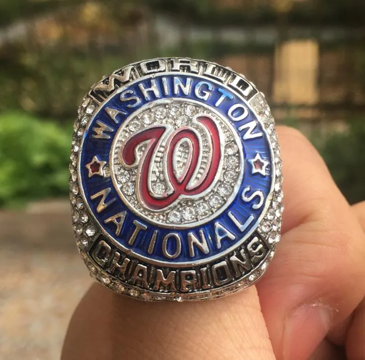 Anello del campionato nazionale della squadra mondiale di baseball di Washington 2019 con scatola da esposizione in legno, regalo per tifosi da uomo, souvenir 2023 all'ingrosso