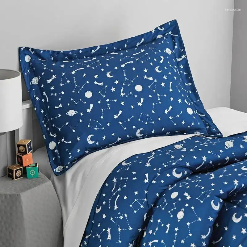 Bedding Sets 5 Piece Glow In The Dark Comforter Set With Bonus String Light Twin Pink Cow Print Full Bed Duvet Covers Fo