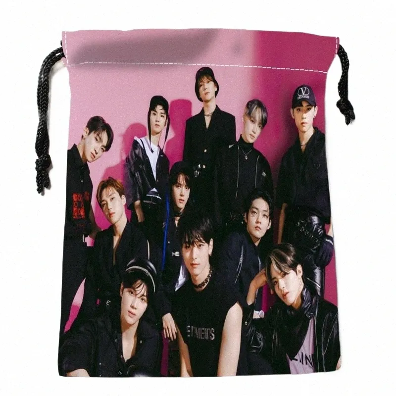 personalizzato The Bo KPOP Borse con coulisse Borse regalo stampate 18x22 cm Custodia da viaggio Custodia per vestiti Borsa per trucco 0622 I0By #