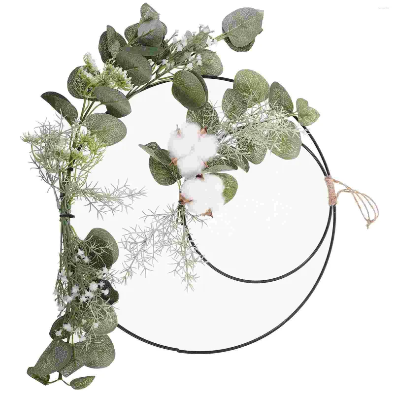 Kwiaty dekoracyjne sztuczny wystrój imprezowy bawełniany podwójny pierścień Wiszący projekt bukietu ślubnego Dekoracja Dekoracja transgraniczna wieniec roślin