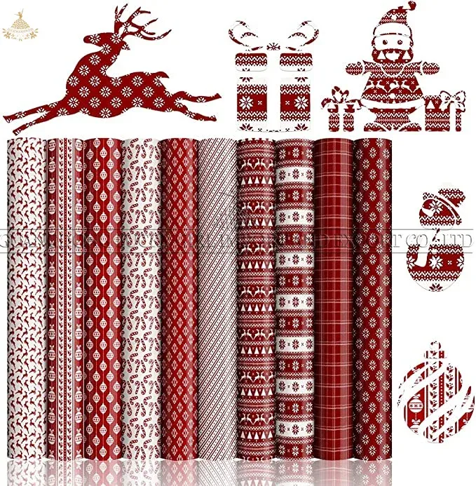 Filmer Lucky Goddess Christmas Intusible Sheet Ink Transfer 10 PCS 12 "X12" Intusible Sublimation Paper for Mug Coaster Canvas Bag DIY