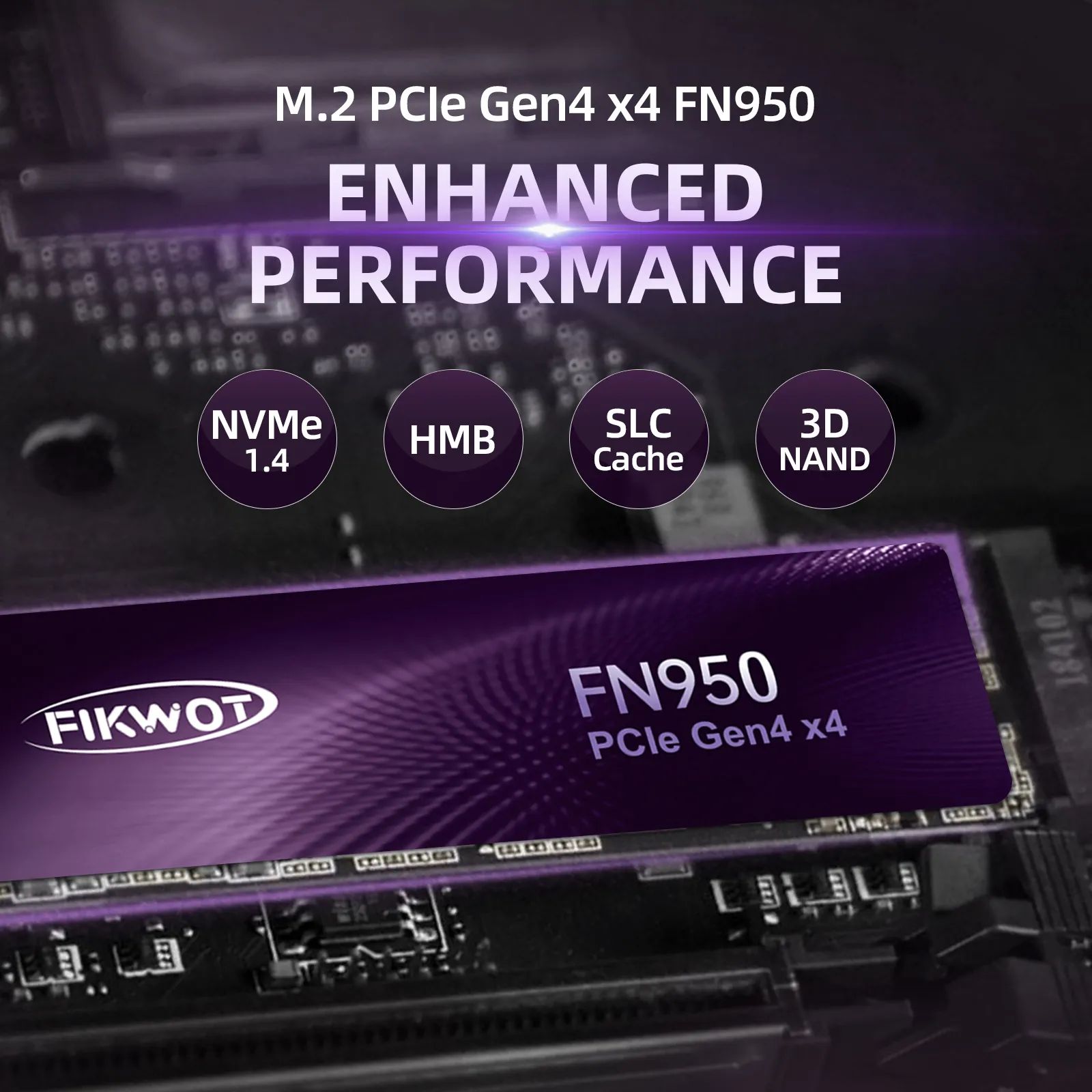 Fikwot FN950 M.2 2280 SSD 1TB 2TB 4TB PCIe 4.0x4 NVMe Internal