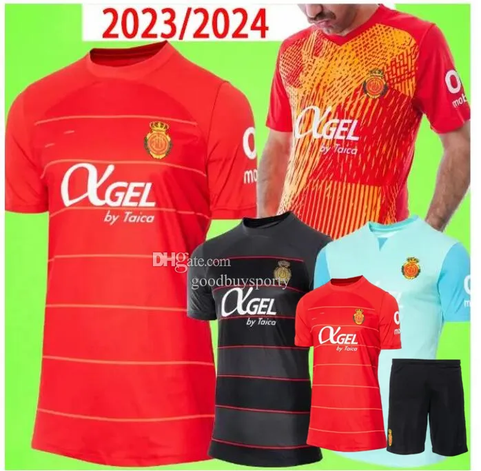 2023 2024 RCD Majorque Soccer Jerseys Hommes Set Kit Enfants LEE MAFFEO SANCHEZ ABDON A. RAILLO VALJENT MURIQI BABA GRENIER COPETE 23 24 Hommes MORLANES kits enfants Maillot de football