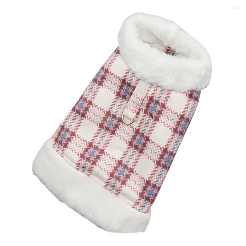 Dog Apparel High Pet Clothes Eye-catching Plaid Print Vest Fashionable Winter Coat For Cats Dogs Soft Warm Cold Weather