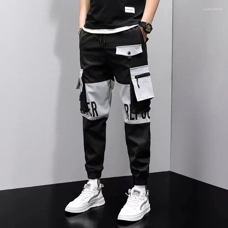 Herrbyxor n-stil leggings ins modefunktion sömmar samma höst hip-hop casual