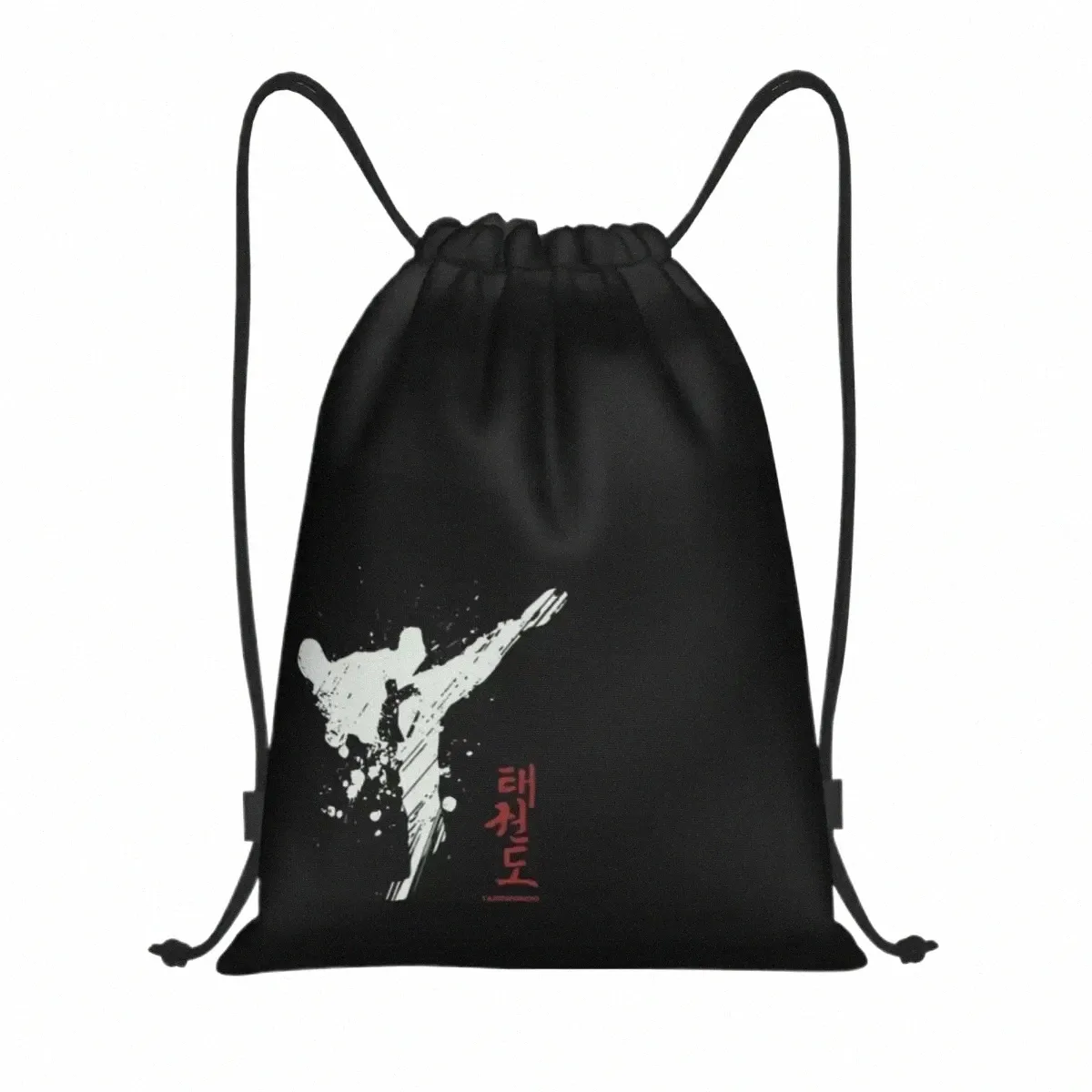 Taekwdo Kick Drawstring Backpack women Men Sport Jym Sackpack Portable Fighter Martial Arts Training Bag Sack W6KX＃