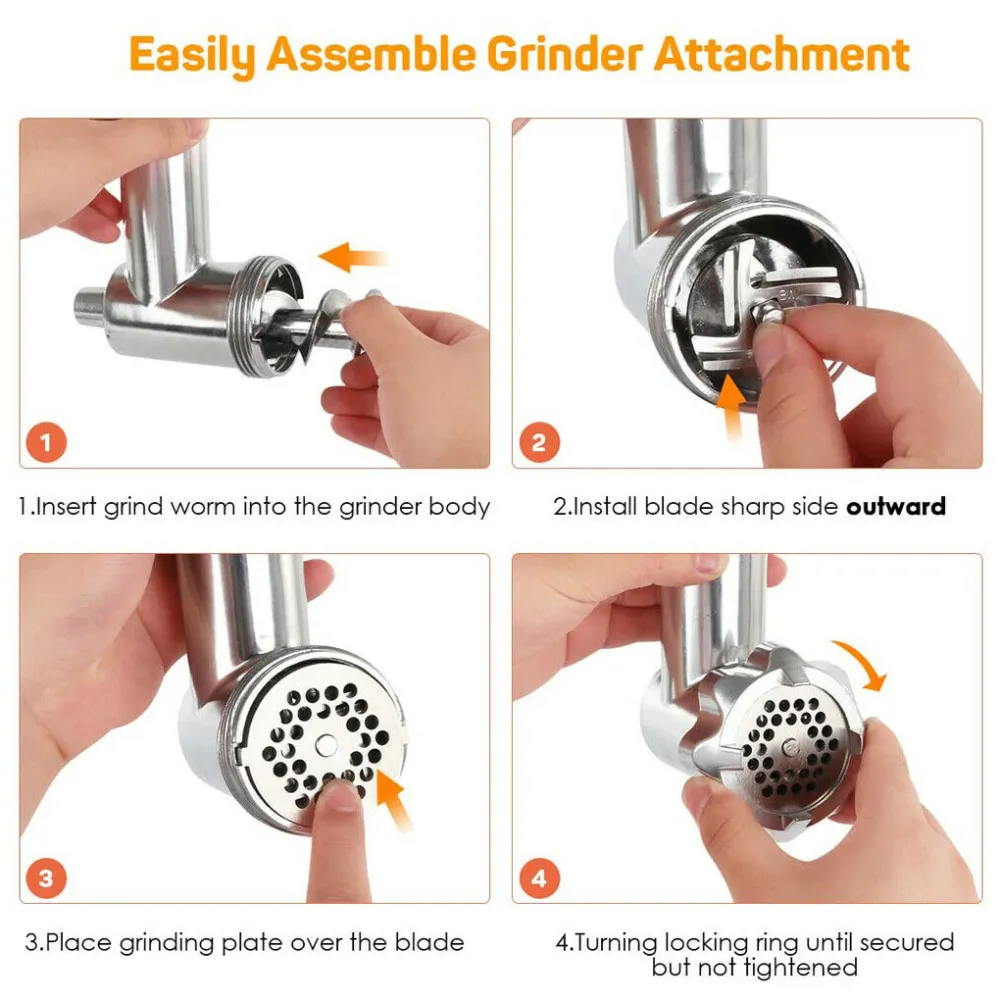 New Stand Mixer Attachement Food Grinder Set Kitchen Grinding Tools for Kenwood Chef / Chef XL, KVC, KVL, KMIX