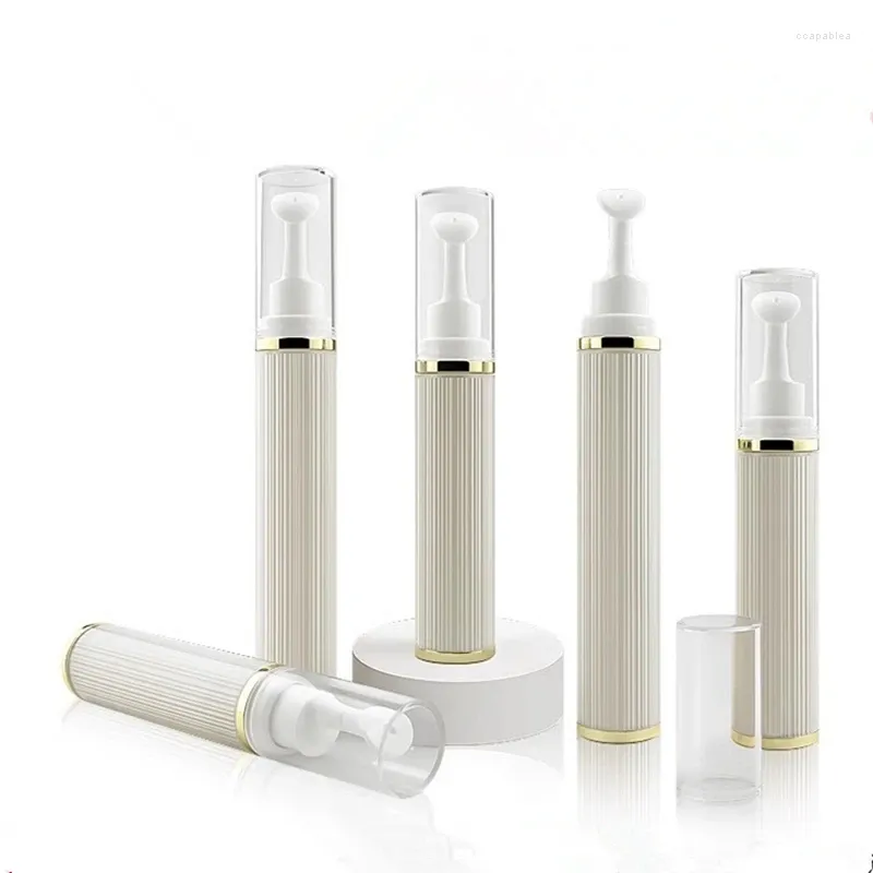 Storage Bottles 50Pcs 10/15ml Liquid Foundation Refillable Acrylic Cosmetics Eye Cream Roller Ball Vacuum Bottle Travel Portable