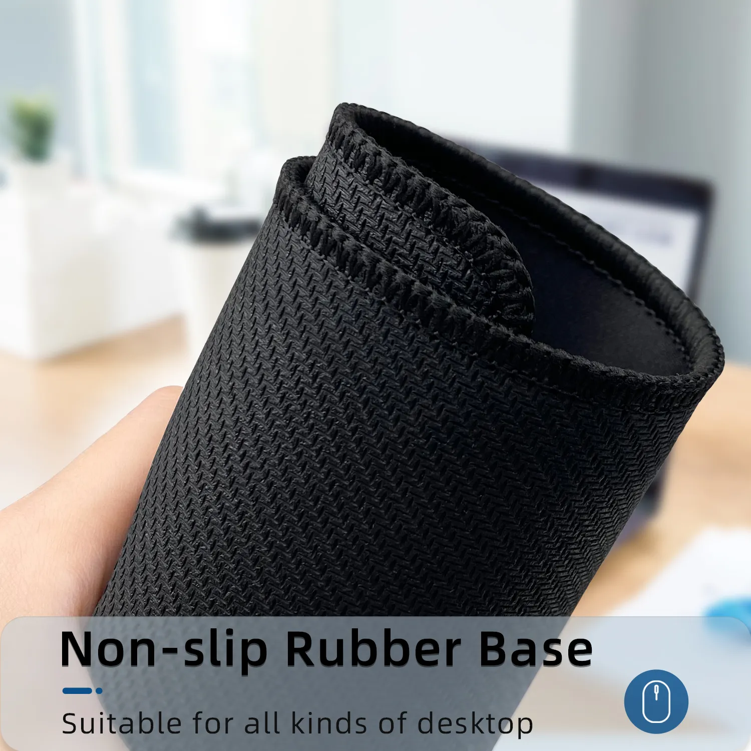 EXCO Shortcuts Small Mouse Pad with Stitched Edge Non-Slip Rubber Base ...