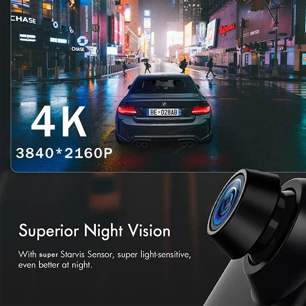 Android Auto Dash Cam With 4K UHD, 2160P Stream, RearView Mirror, GPS ...