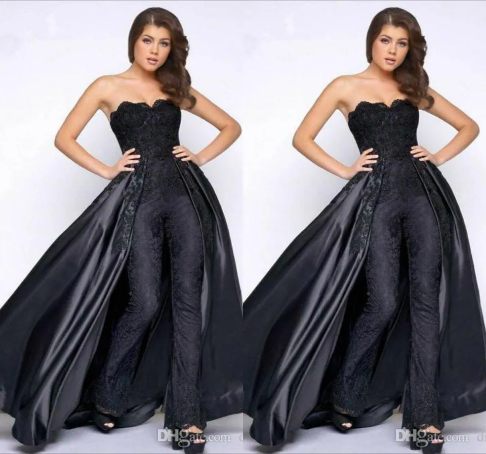 Modest Strapless Evening Dresses with overskirt Formal Pantsuits Prom Dress Floor Length Party Gowns Plus Size1372345