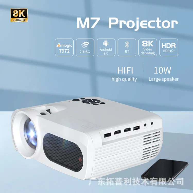 美品　Smart Mini Projector KABENI PRO T90 IMK95 Mini Portable 4K DLP Projector 100 ANSI Lumens 2GB