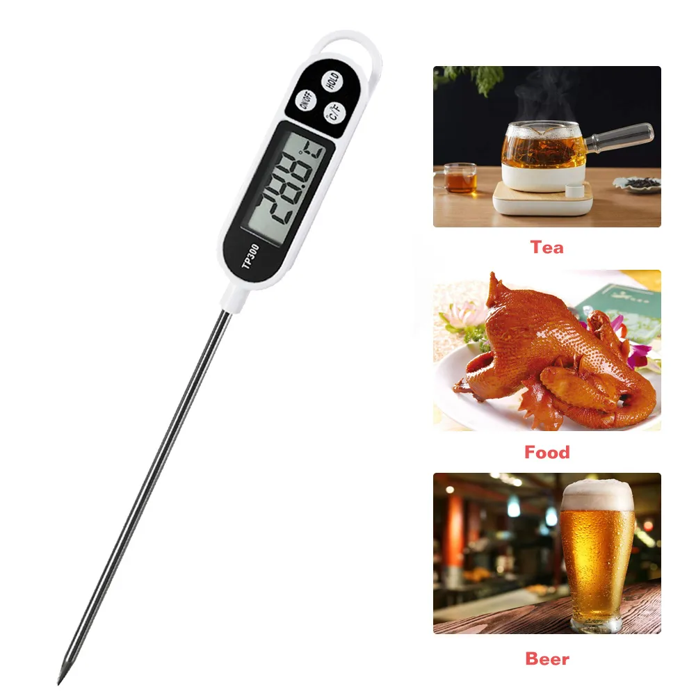 TP300 digitale voedingsmiddelen thermometer naald sonde instant gelezen temperatuur meetgereedschap vlees meter kook thermometer keukengereedschap