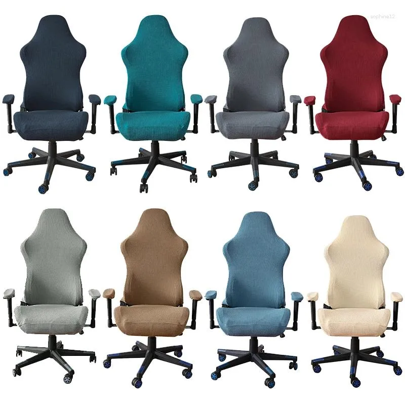 Capas de cadeira 1 conjunto elegante nordic gaming capa macia elasticidade antiderrapante à prova de poeira polar velo poltrona slipcovers para ergonômico