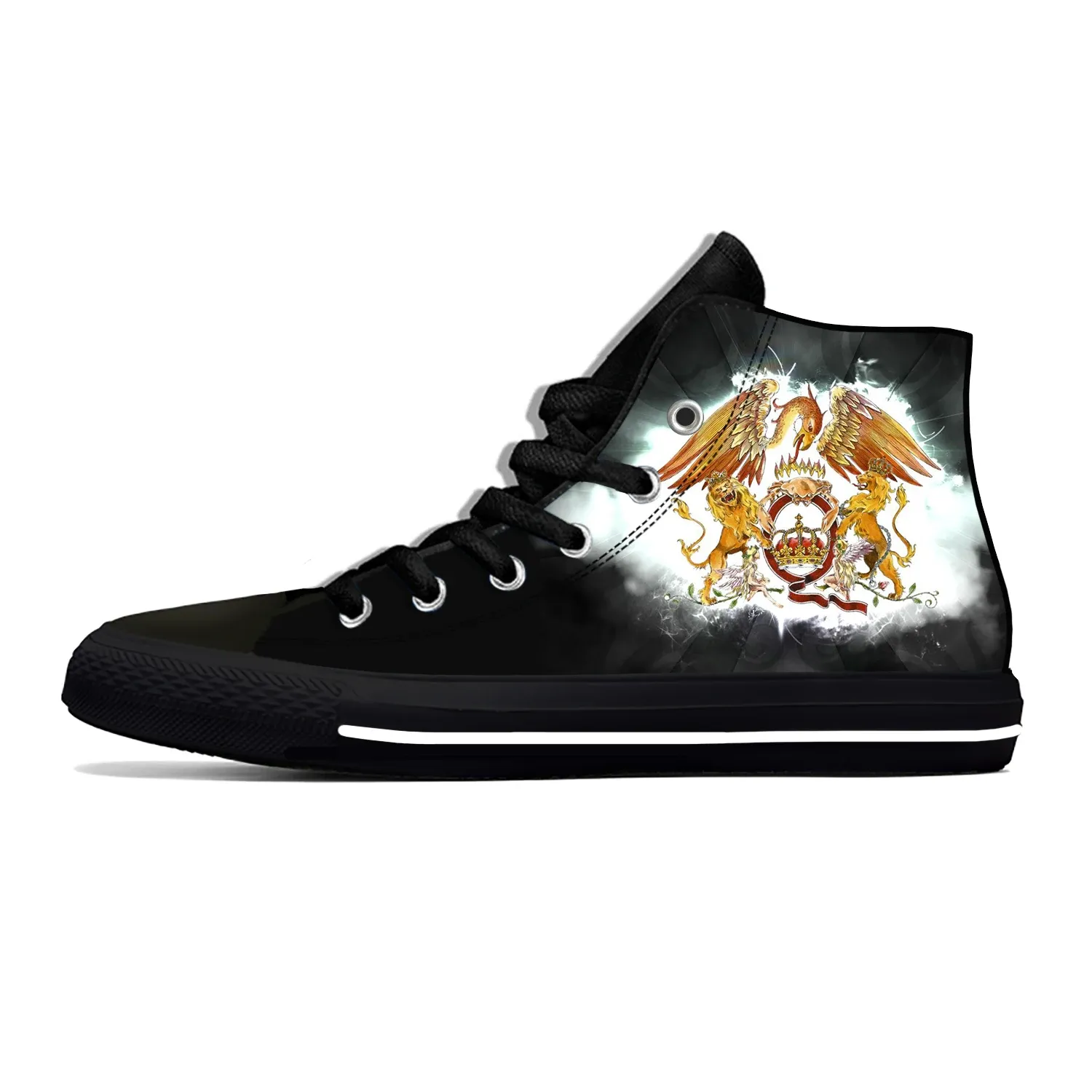 Chaussures Hot Queen Rock Band Freddie Mercury Music Fashion Casual Cascs Chaussures High Top Lightweight Breathable 3D Print Men Women Sneakers