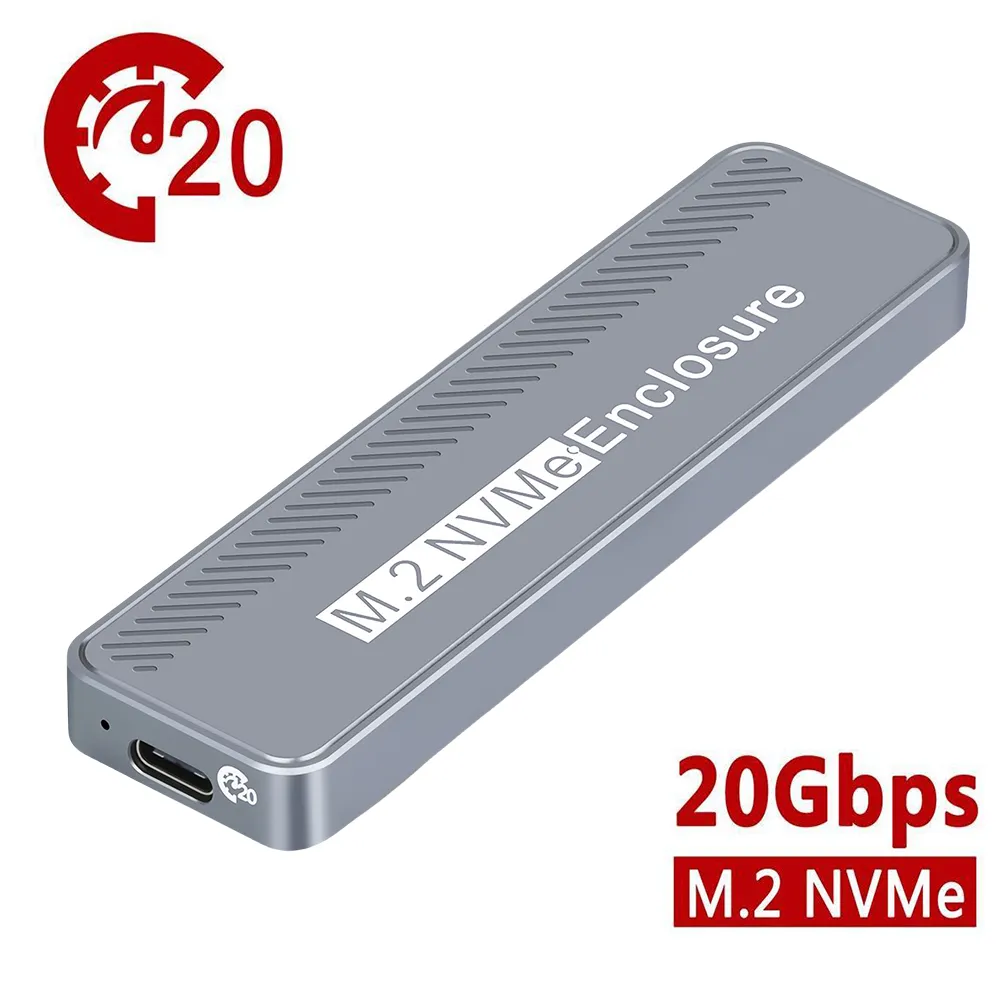 Adaptateur SSD Externe Boîtier SSD M.2 NVMe USB-C 10Gbps - Compatible 2230/2242/2260/2280 - Dissipation Aluminium Boitier Ssd M2 Nvme