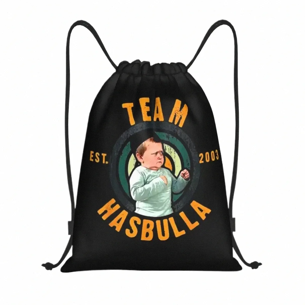 Équipe Hasbulla Hasbullah Fight Meme Sac à dos à cordon Femmes Hommes Sport Gym Sackpack Pliable Shop Bag Sack D48l #