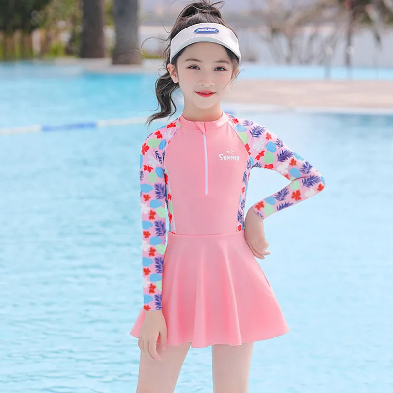 Front-Zip Plus Size Swimsuit for Girls | Chlorine-Resistant Kids