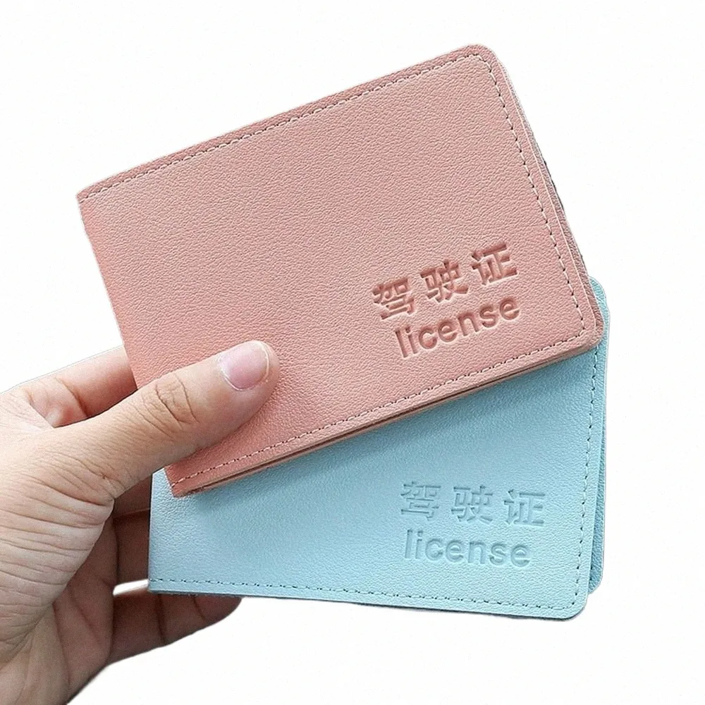 6 fentes pour cartes permis de conduire PU étui en cuir pour femmes hommes titulaire du permis de conduire couverture pour documents de conduite de voiture dossier portefeuille P3Nc #