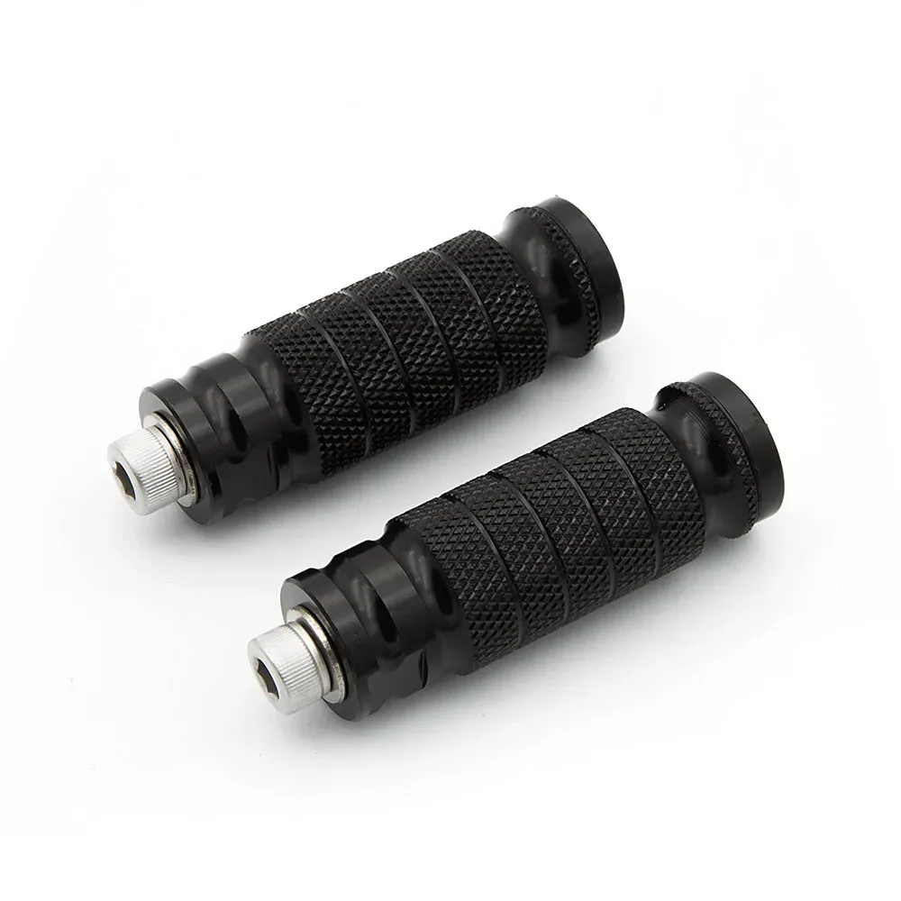 Black CNC Anodized Aluminum Rear Passenger Foot Pegs For Suzuki
