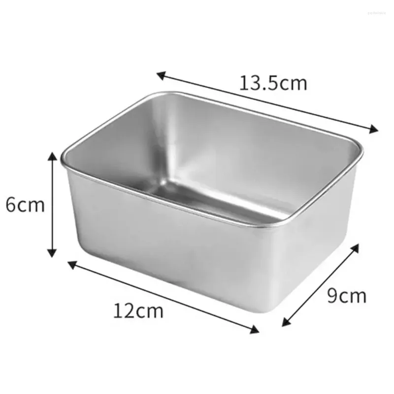 Dinnerware Stable Placement Crisper Box Stainless Steel Side Dish With Lid Student Bento Lunch Tray Curved Edge For Snack